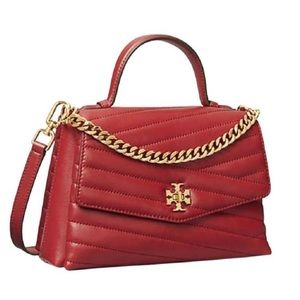Like new red  Kira chevron top handle by Tory Burch